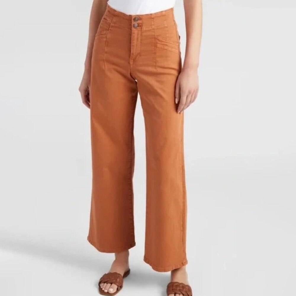 Mica - Denim High Rise Super Wide Crop Jeans (SZ 24/25)